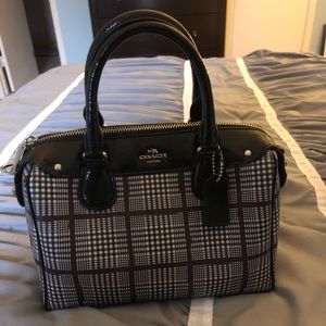 Small plaid Coach handbag